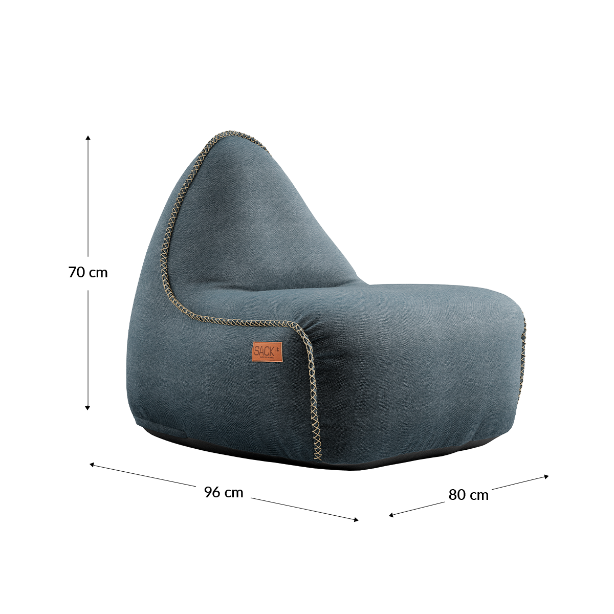 Canvas Lounge Chair & Pouf