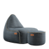 Canvas Lounge Chair & Pouf