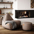Canvas Lounge Chair & Pouf