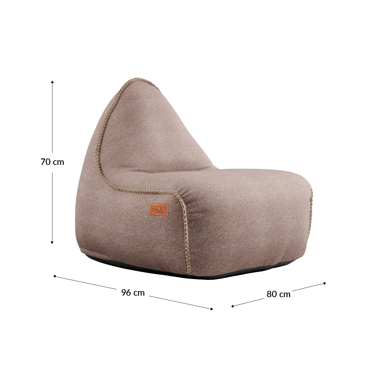 Canvas Lounge Chair & Pouf