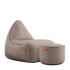 Canvas Lounge Chair & Pouf