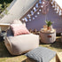 Canvas Lounge Chair & Pouf