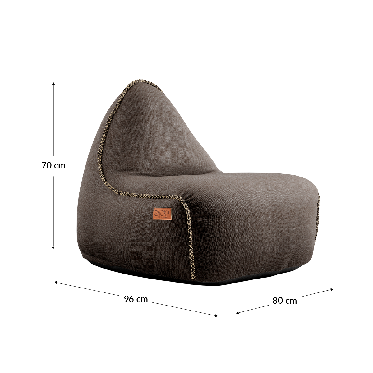 Canvas Lounge Chair & Pouf