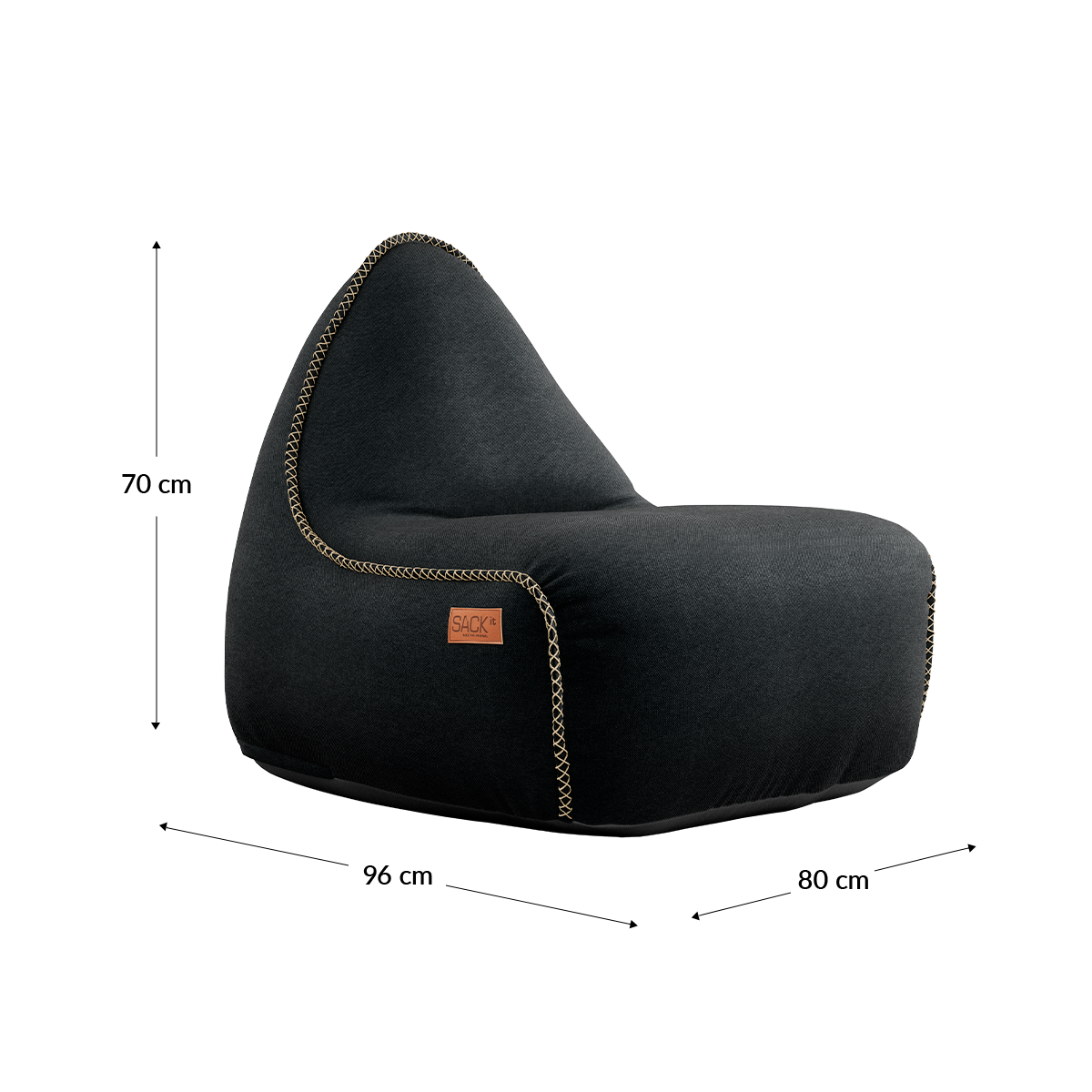 Canvas Lounge Chair & Pouf