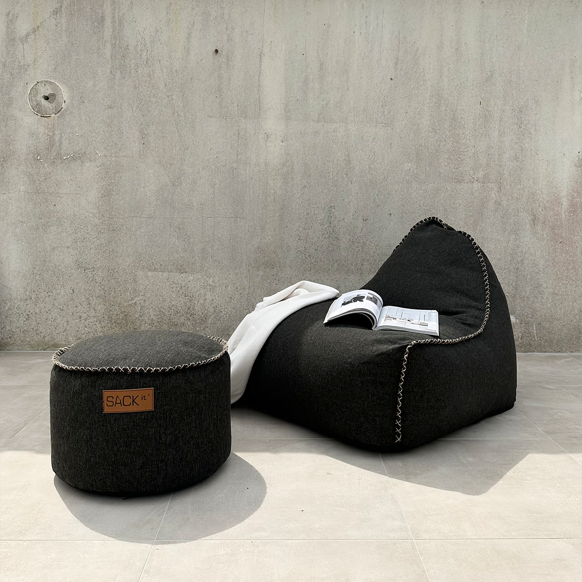 Cobana Lounge Chair & Pouf