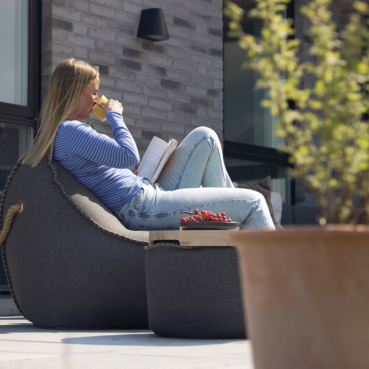 Cobana Lounge Chair & Pouf