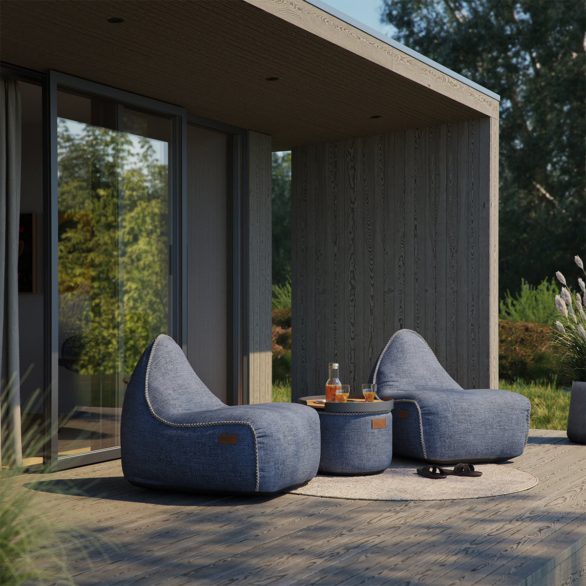 Cobana Lounge Chair & Pouf