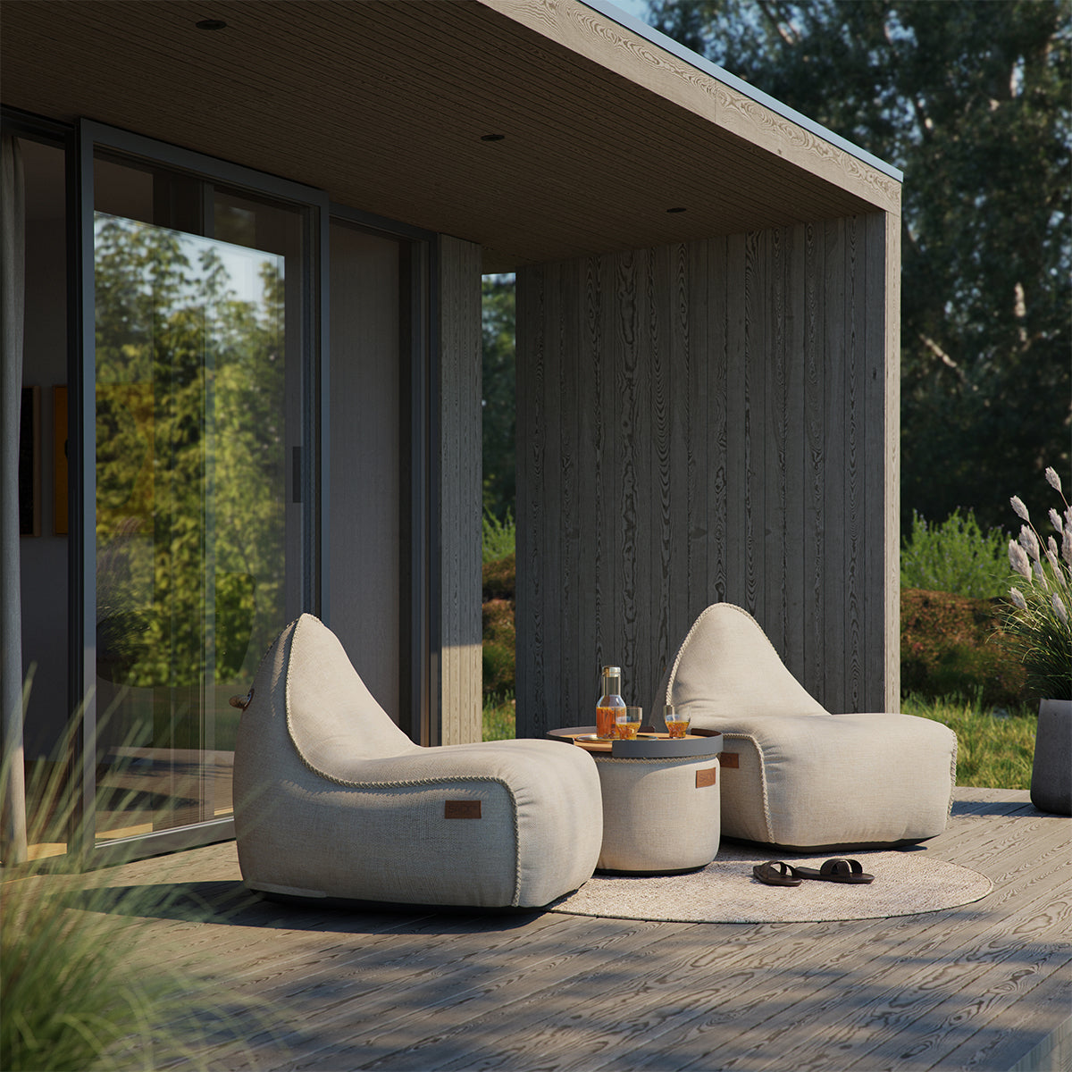 Cobana Lounge Chair & Pouf