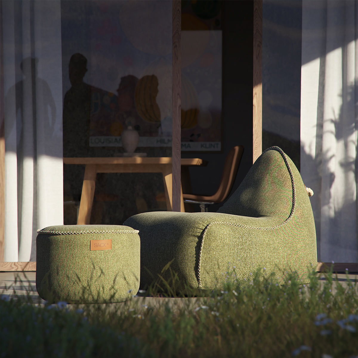 Cobana Lounge Chair & Pouf